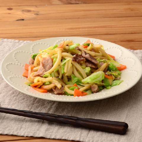 切れてるチーズで減塩！焼きうどん