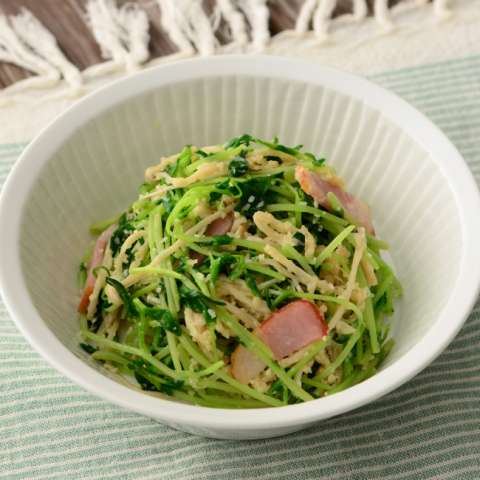 豆苗とえのきのパルメ炒め～適塩～