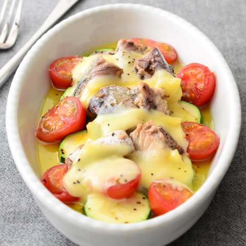 サバとズッキーニのチーズ焼き