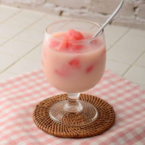 ビヒダス発酵酢ドリンク×スイカシャーベット