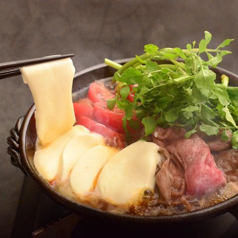 トマトモッツァすき焼き