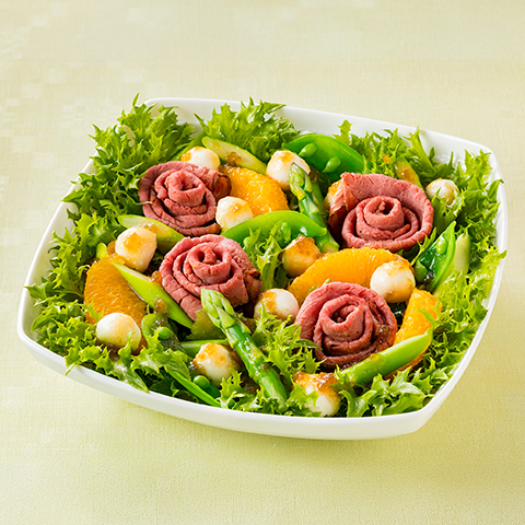 ローストビーフとオレンジのブーケサラダ