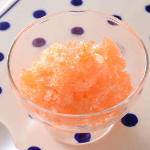 黄色のやさいジュレのシャーベット