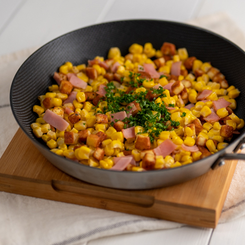 グリルチーズの香ばしコーンソテー