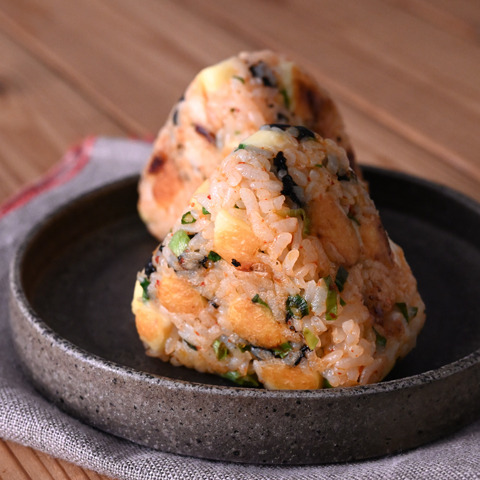 グリルチーズで〆のキムチおにぎり