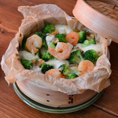 モッツァの海鮮中華蒸し