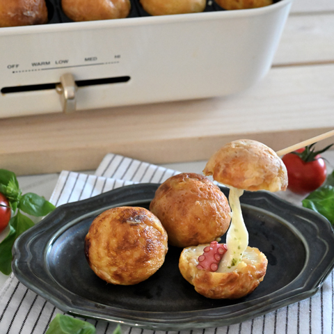 バジルモッツァの変わりたこ焼き