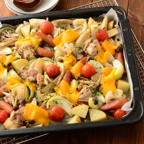 切れてるチーズdeぎゅうぎゅう焼き（簡単オーブン焼き）