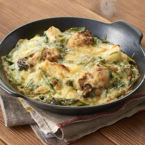 牡蠣とほうれん草のこんがりドリア