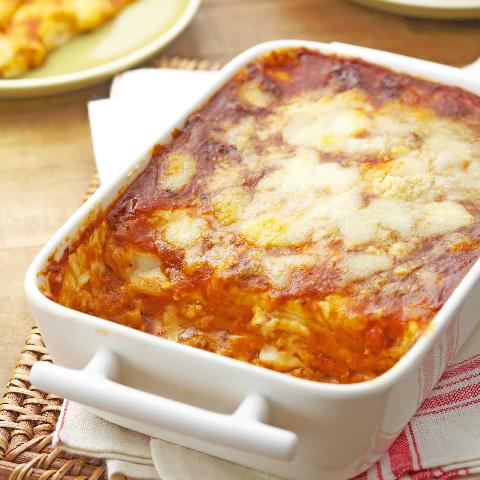 2種のチーズの簡単ラザニア