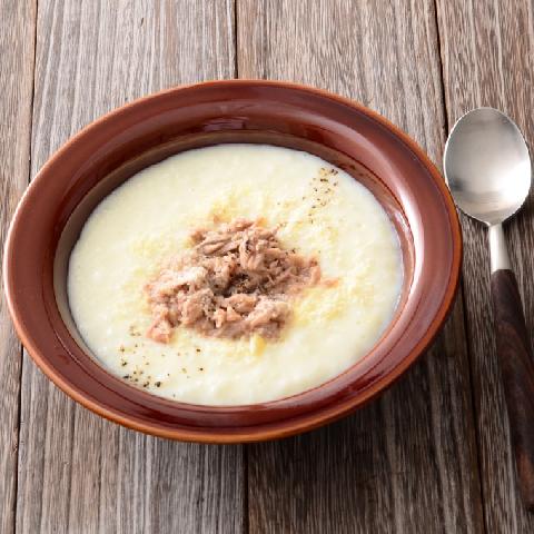 ツナとチーズのリゾット風ミルクがゆ ～ミルク生活～　　　
