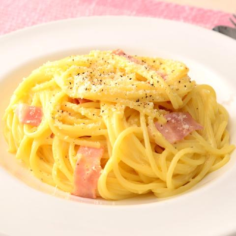 ビヒダスヨーグルトのさっぱりカルボナーラ