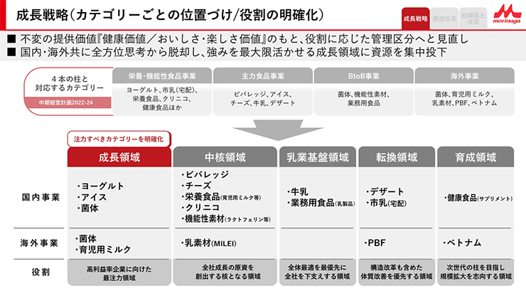 成長戦略(カテゴリーごとの位置づけ/役割の明確化)